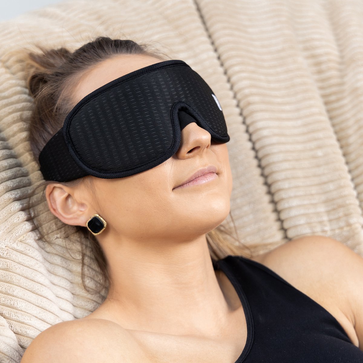 Slaapmasker Luxe 3d traagschuim met opbergzakje