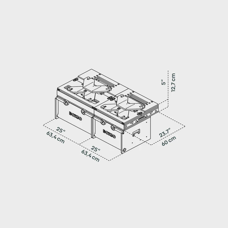 Boxio Rack box + bed bundel XL