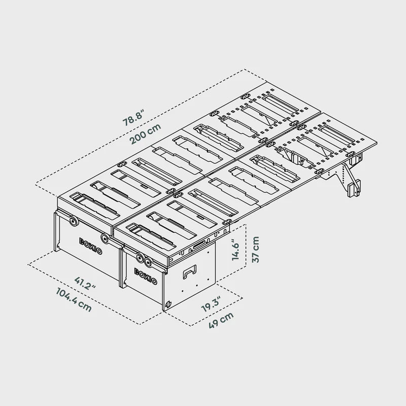 Boxio Rack box + bed bundel M