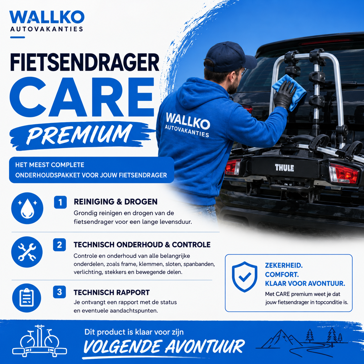 WALLKO Fietsendrager CARE Premium