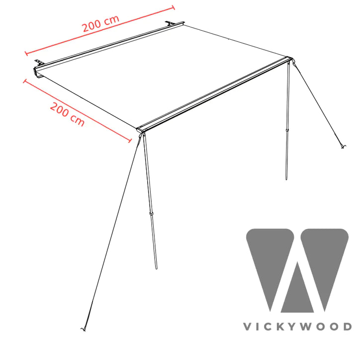 VICKYWOOD luifel 140 - 250 cm