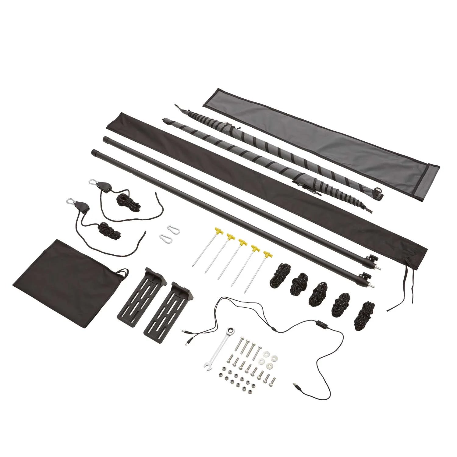 Vickywood 180° Luifel LEAF vrijstaand grijs