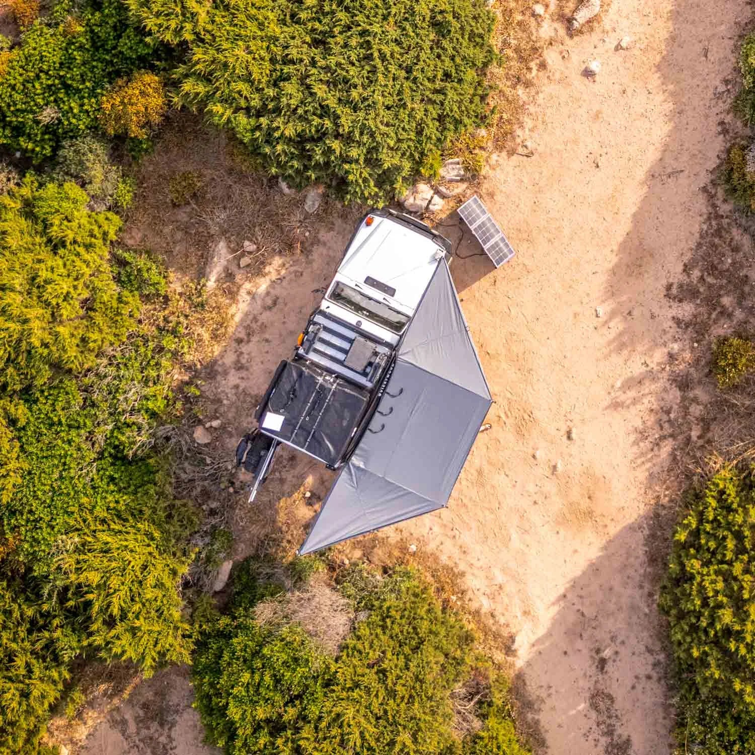 Vickywood 180° Luifel LEAF vrijstaand grijs