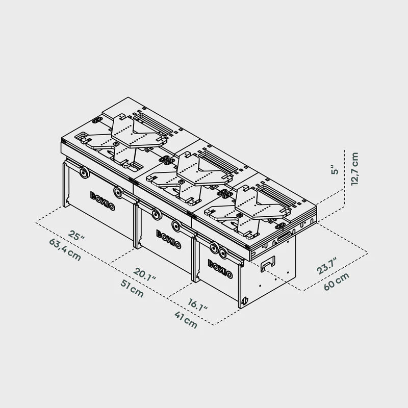 Boxio Rack box + bed bundel XXL