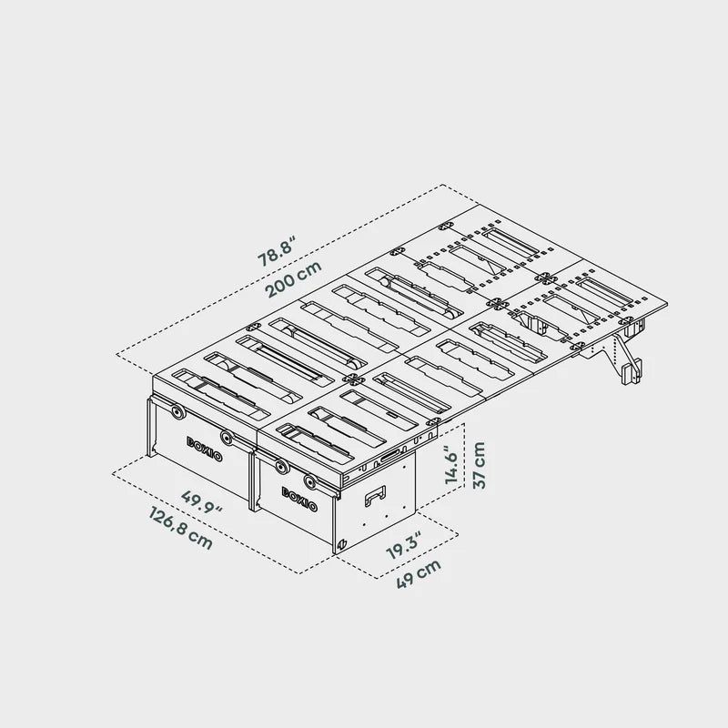Boxio Rack box + bed bundel XL