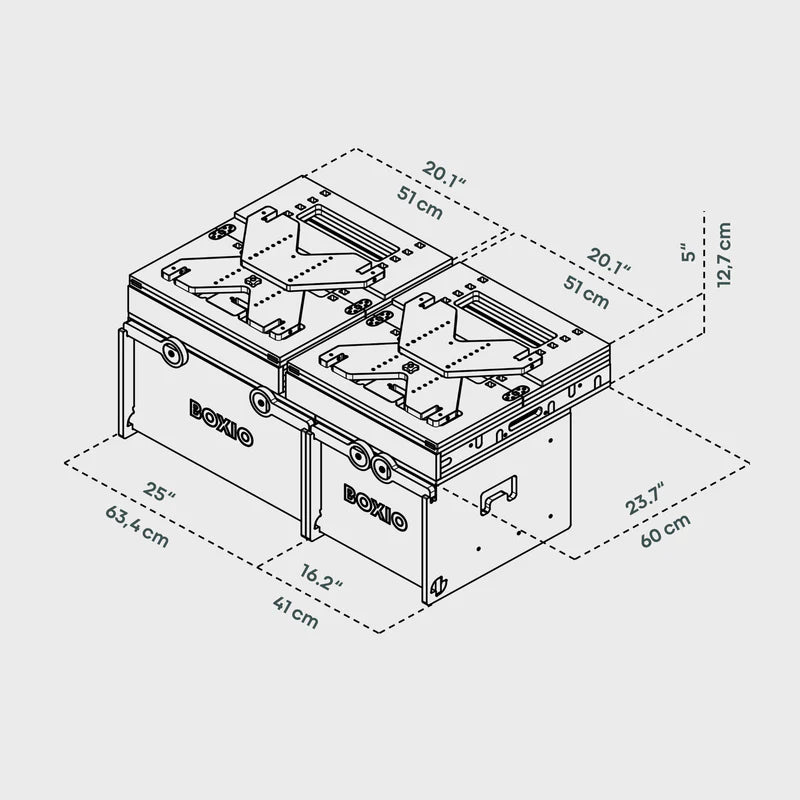 Boxio Rack box + bed bundel M