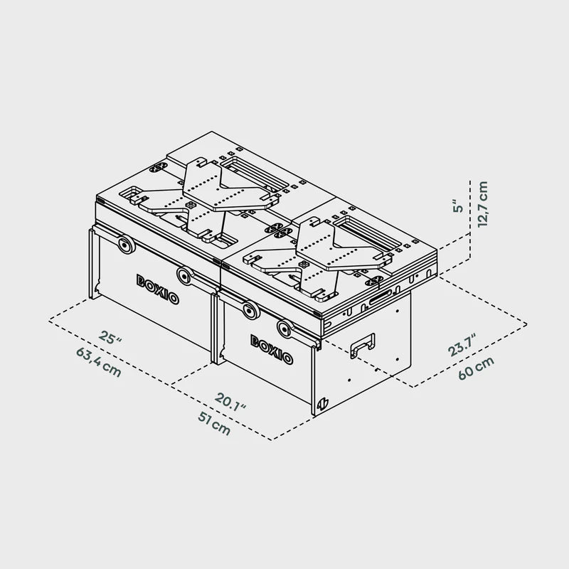Boxio Rack box + bed bundel L