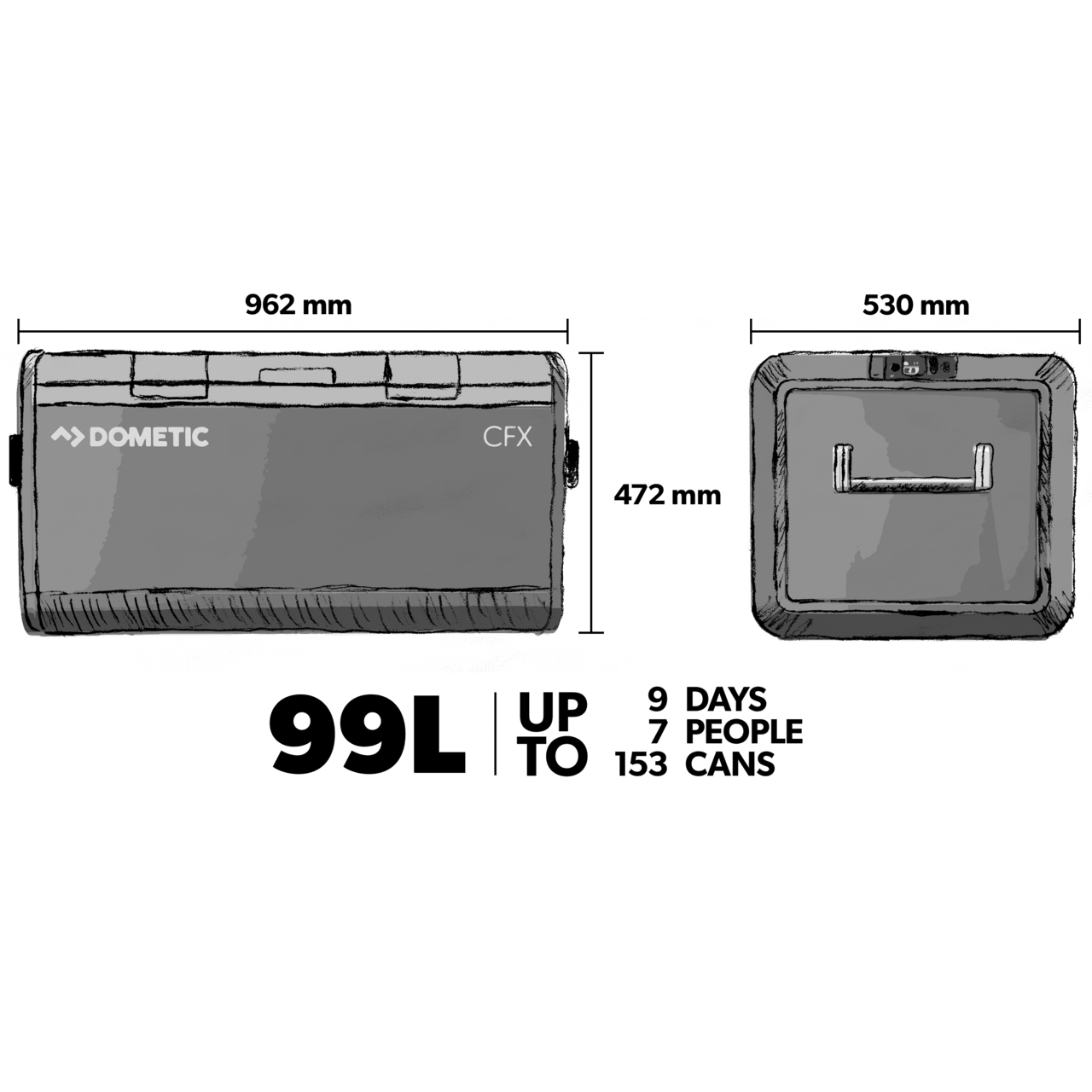 Dometic CFX3 100 compressorkoelbox